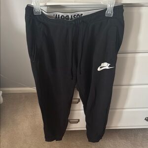 Nike Black Sweatpants with White Logo